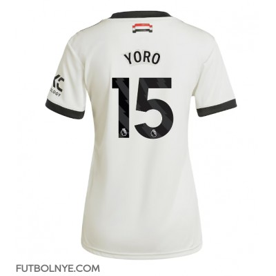 Camiseta Manchester United Leny Yoro #15 Tercera Equipación para mujer 2024-25 manga corta Camiseta Manchester United Leny Yoro #15 Tercera Equipación para mujer 2024-25 manga corta